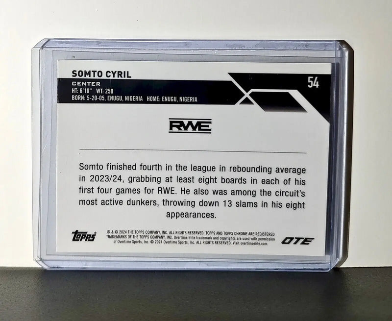 Somto Cyril 2023-24 Topps Chrome Overtime #54 Card RWE