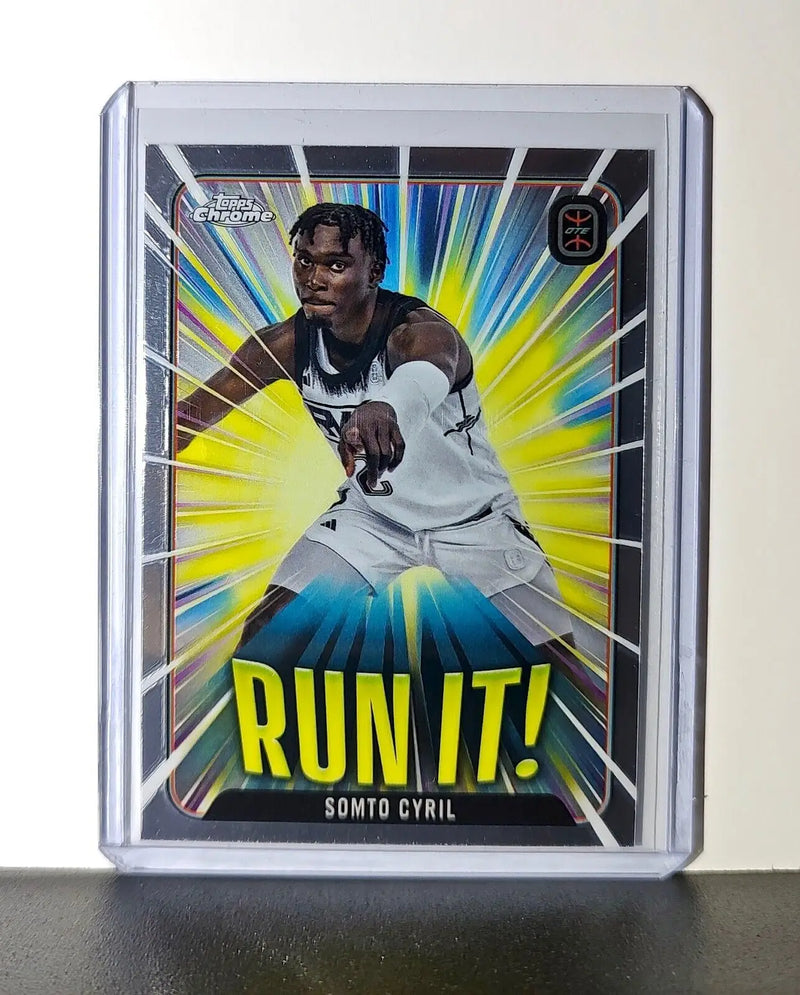 Somto Cyril 2023-24 Topps Chrome Overtime #RI-10 Run It Card! RWE - Basketball Card Single