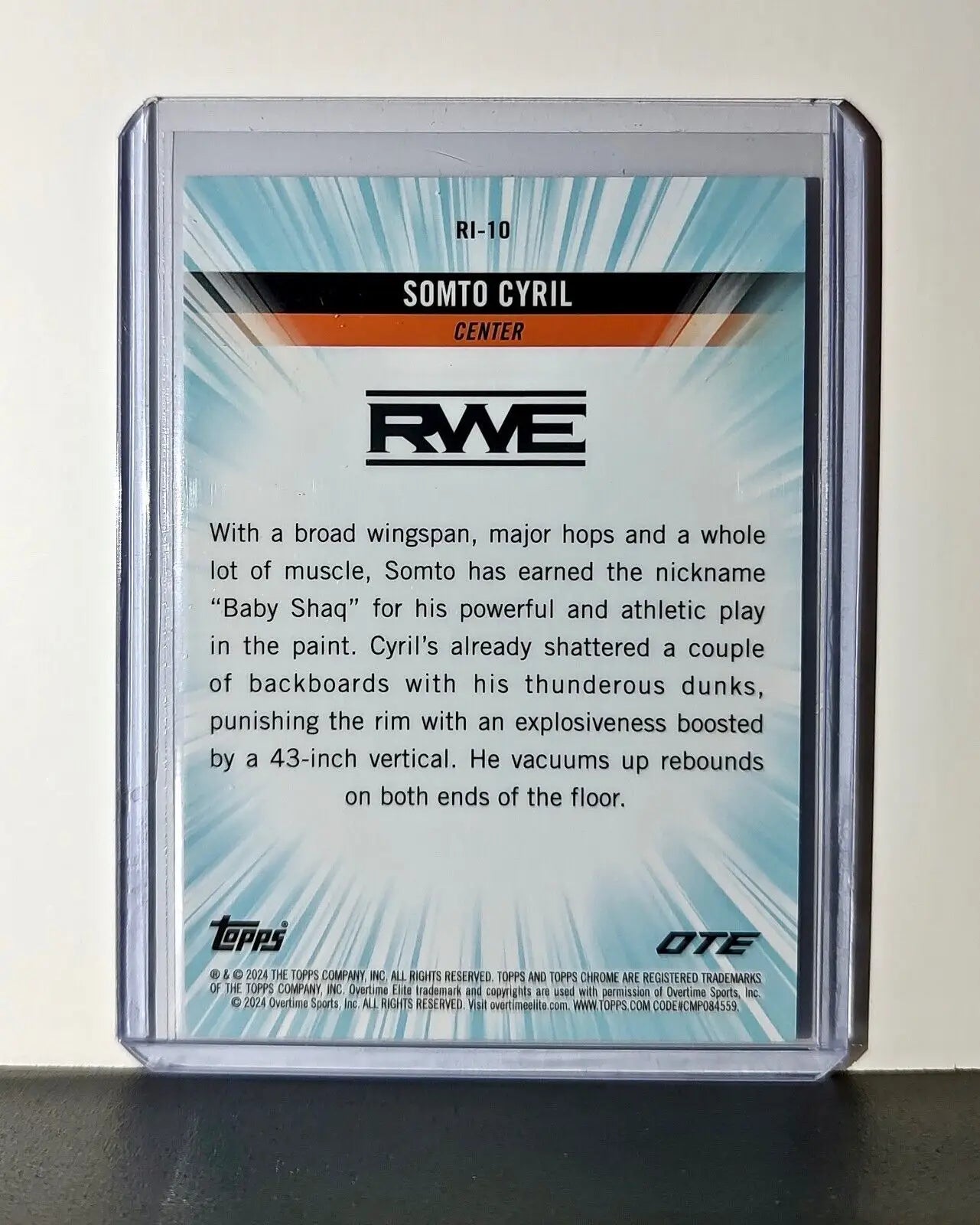 Somto Cyril 2023-24 Topps Chrome Overtime #RI-10 Run It Card! RWE - Basketball Card Single
