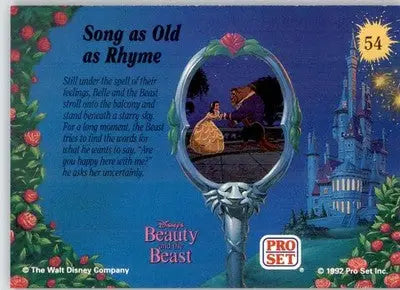 Song as Old as Rhyme - 1992 Pro Set Beauty and the Beast - #54 - Non_sport - Entertainment Card Single