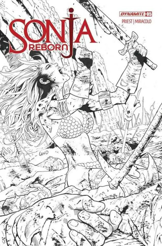 Sonja Reborn #5 Cover K Greg Land Line Art Foc Bonus Variant - Comic Book