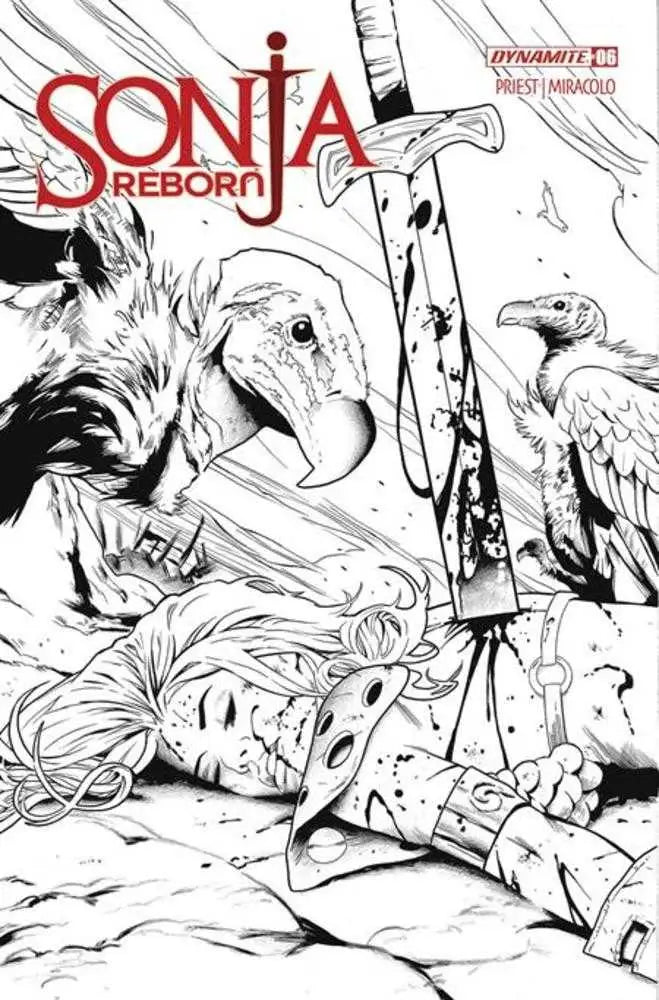 Sonja Reborn #6 Cover K Greg Land Line Art Variant - Comic Book