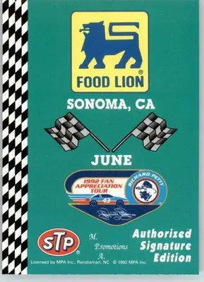 Sonoma - 1992 Food Lion Richard Petty - #45 - Racing - Racing Card Single
