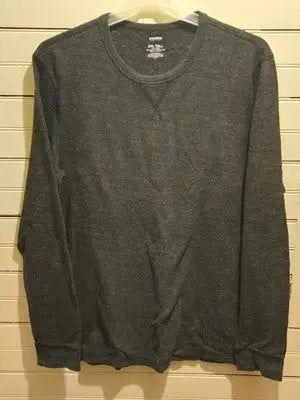 Sonoma Long Sleeve Shirt Mens XXL Tall Dark Gray Thermal Pullover - Apparel