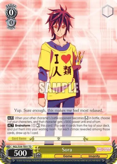 Sora - No Game No Life - NGL/S58-TE01 TD - NM Weiss Schwarz - Other