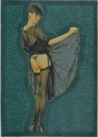 Vintage photograph of a woman in burlesque costume for Lovelace Subset Card
