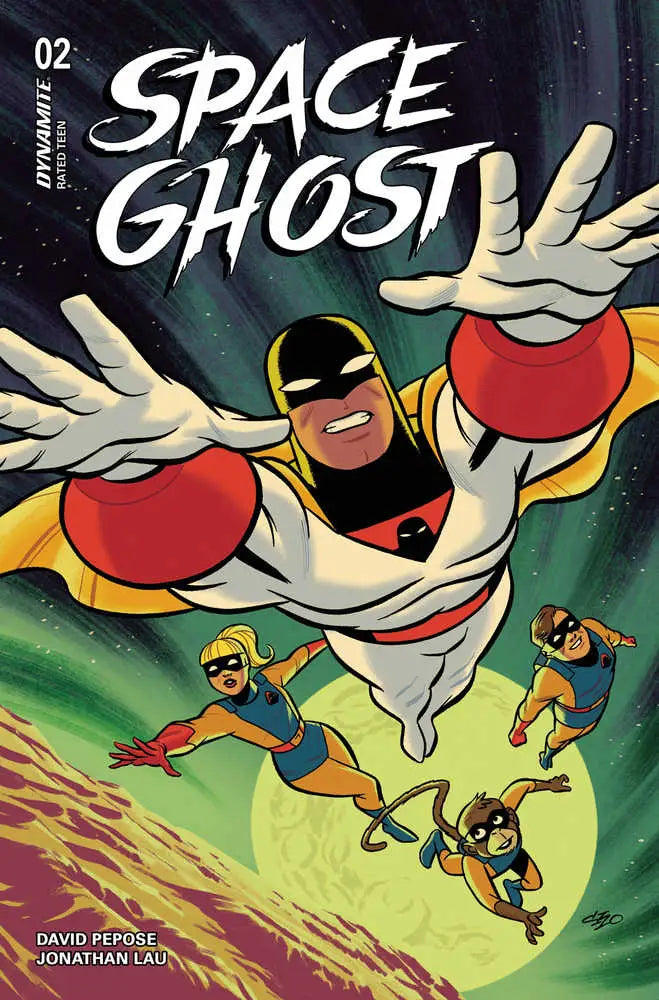 Space Ghost #2 Cover D Cho featuring superhero leading characters through space