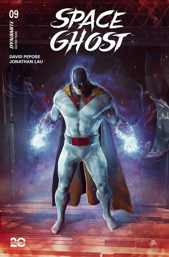 Space Ghost comic book Cover C Barends by Jonathan Lau featuring Space Ghost illustration