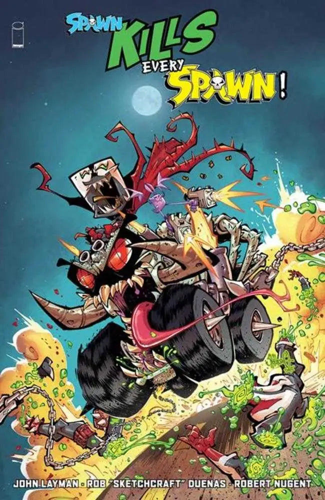 Spawn Kills Every Spawn TP comic book cover showcasing intense action and vivid artwork
