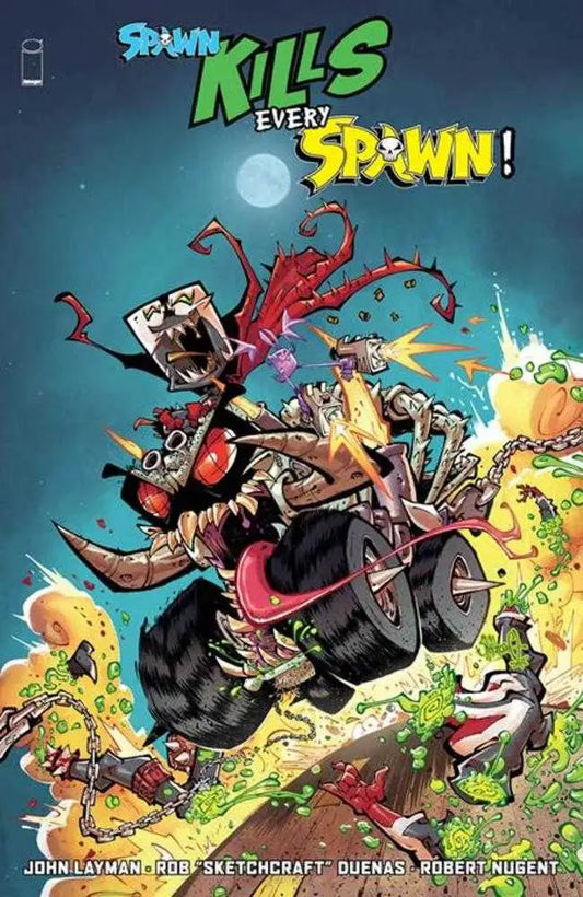 Spawn Kills Every Spawn TP comic book cover showcasing intense action and vivid artwork