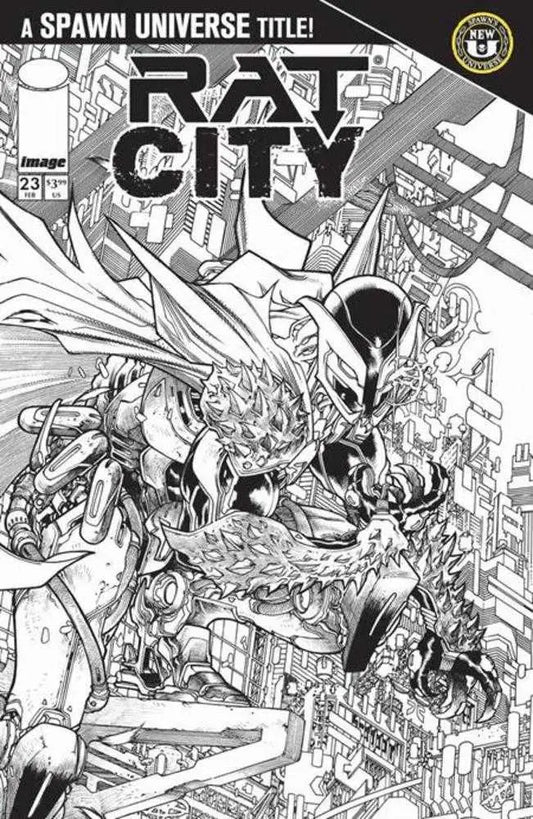 Spawn Rat City #23 Cover B Harvey Tolibao Black & White Variant - Comic Book