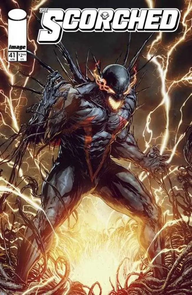 Comic book cover of Spawn Scorched #41 Cover A by Raymond Gay featuring vibrant artwork