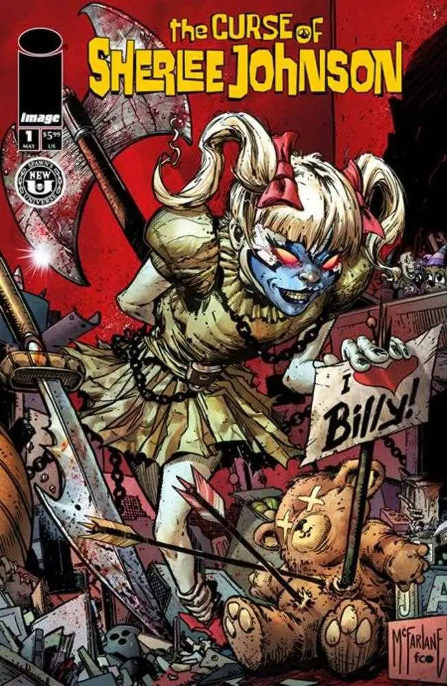 Comic book cover of Spawn The Curse Of Sherlee Johnson #1 Todd McFarlane variant