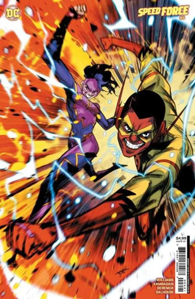 Dynamic comic book cover of Speed Force #6 featuring heroes in action, ideal for trading cards