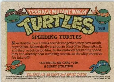 Speeding Turtles - 1989 Topps Teenage Mutant Ninja Turtles - #168 - Non_sport - Non-Sports Card Single