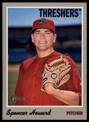 Spencer Howard 2019 Topps Heritage Minor League #27 Clearwater Threshers - Baseball Card Single