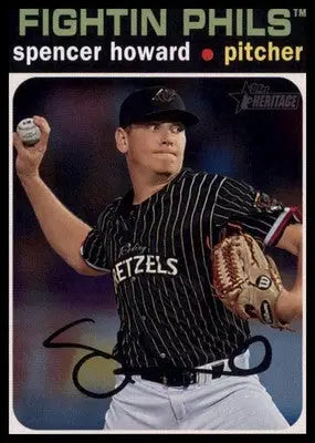 Spencer Howard 2020 Topps Heritage Minor League #114 Reading Fightin Phils - Baseball Card Single