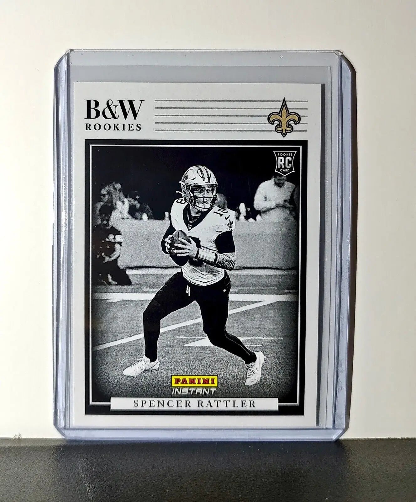Spencer Rattler 2024 Panini NFL #5 Black & White Rookies Card Saints 1 of 680 - Football Card Single