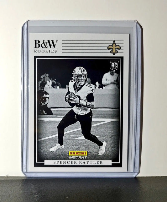 Spencer Rattler 2024 Panini NFL #5 Black & White Rookies Card Saints 1 of 680 - Football Card Single