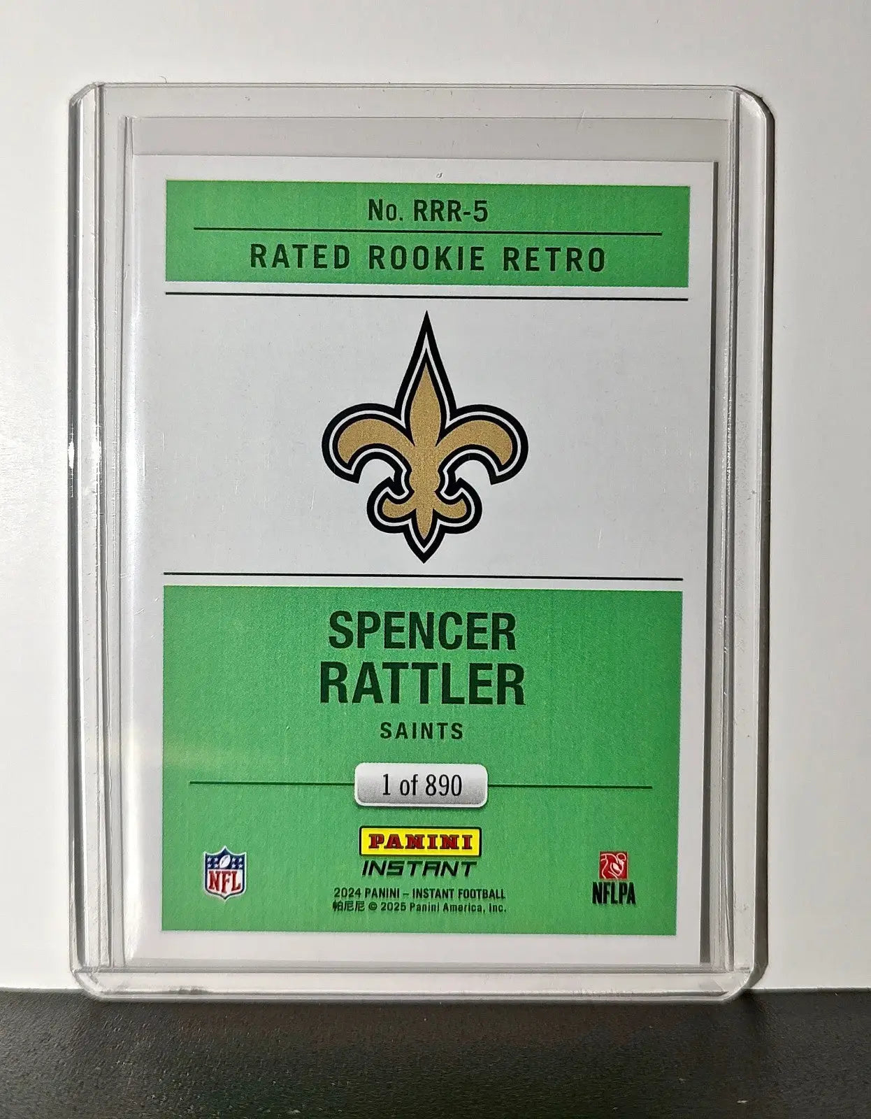 Spencer Rattler Rookie 2024 Panini Rated Rookie Retro NFL #5 Saints 1 of 890 - Football Card Single