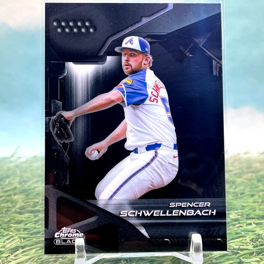 Spencer Schwellenbach 2026 Topps Chrome Black #128 Atlanta Braves - Baseball Card Single