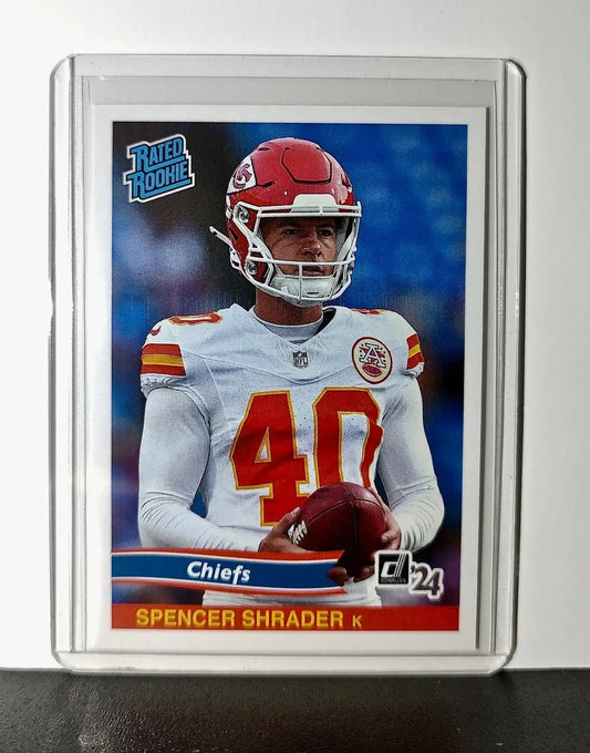 Spencer Shrader Rookie 2024 Panini Rated Rookie Retro NFL #42 KC Chiefs 1 of 890 - Football Card Single