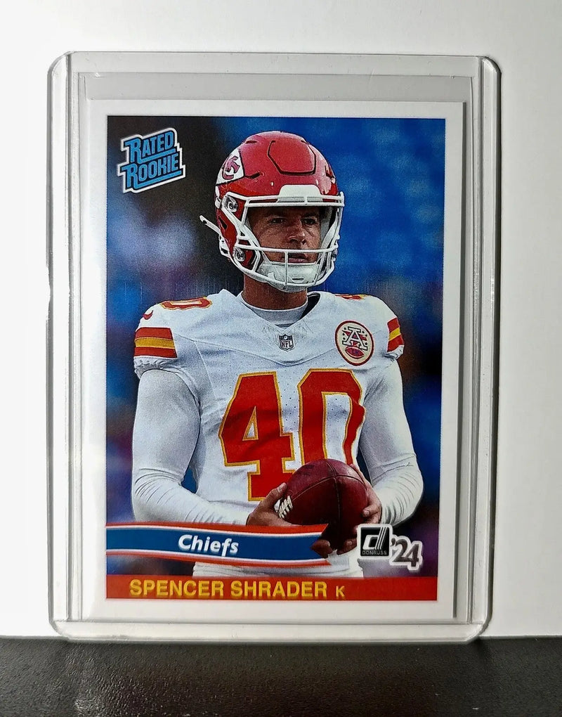 Spencer Shrader Rookie 2024 Panini Rated Rookie Retro NFL #42 KC Chiefs 1 of 890 - Football Card Single