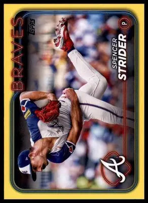 Spencer Strider 2024 Topps Yellow #11 Atlanta Braves - Baseball Card Single