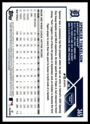 Spencer Torkelson 2023 Topps #365 Detroit Tigers - Baseball Card Single