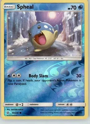 Spheal - Cosmic Eclipse - 50/236 - Reverse Holo LP Pokemon - Pokémon Card Single