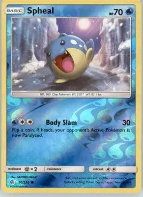 Spheal - SM - Cosmic Eclipse - 50/236 - Reverse Holo LP - Pokémon Card Single