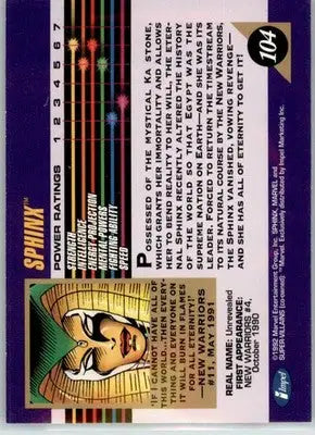 Sphinx - 1992 Impel Marvel Universe - NM - #104 - Marvel Card Single