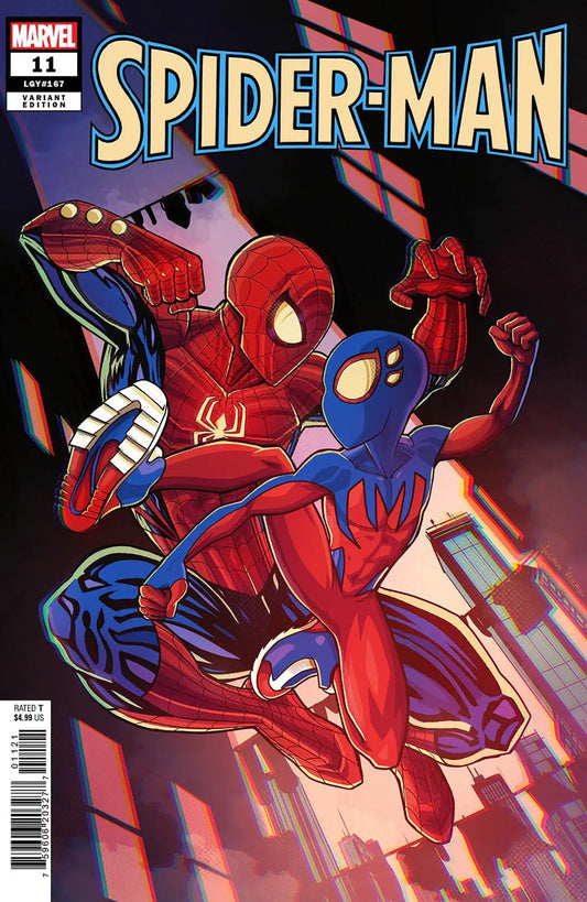 Spider-Man 11 Luciano Vecchio Variant figures swinging in dynamic action for collectors