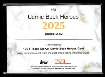 🌟 Spider-Man, 2025 Topps Marvel 1975 Golden Anniversary #142 🌟 - Marvel Card Single