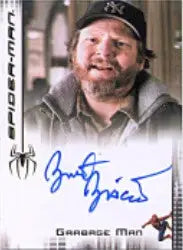 Autographed Spider-Man trading card featuring Brent Briscoe autograph from the Spider-Man 3 movie