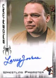 Signed Spider-Man trading card featuring Larry Joshua autograph from the Spider-Man 3 movie
