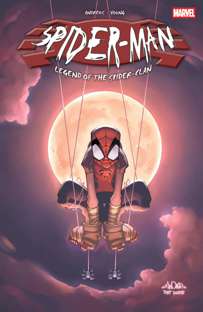 Spider-Man puppet against a moonlit sky from Spider-Man Legend Of The Spider-Clan