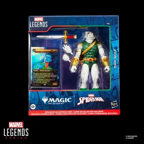 Spider-Man Marvel Legends MTG: Man-Wolf 6’’ Action Figure and Card - Action Figure & Toy