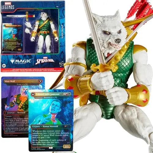 Spider-Man Marvel Legends MTG: Man-Wolf 6’’ Action Figure and Card - Action Figure & Toy