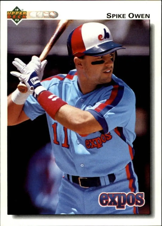 Spike Owen 1992 Upper Deck MLB #206 Baseball Card Montreal Expos - Baseball Card Single