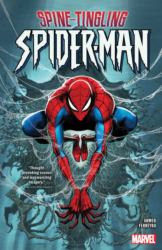 Spider-Man in red and blue costume with shattered glass effect for trading cards
