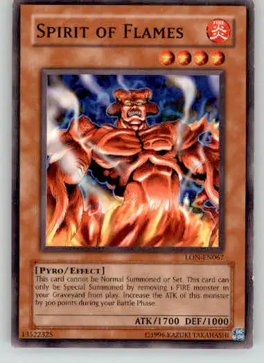Spirit of Flames - Labyrinth of Nightmare - LON-EN067 - Unlimited HP - Yu-Gi-Oh! Card Single