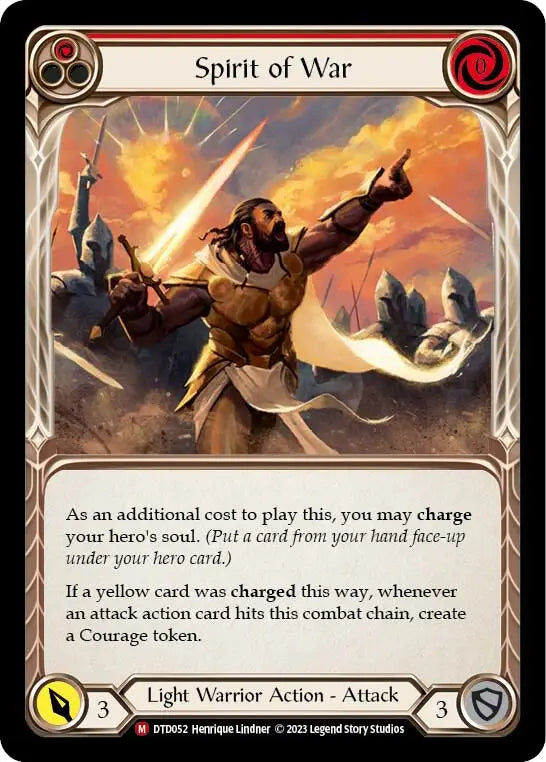 Spirit of War - Dusk till Dawn - DTD052 - Rainbow Foil NM Flesh and Blood - TCG Card Single