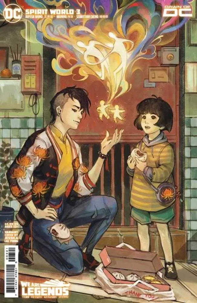 A glowing phoenix flame rises from a lighter on Spirit World trading card variant