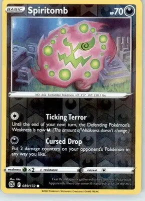 Spiritomb - SWSH09: Brilliant Stars - 089/172 - Reverse Holo LP - Pokémon Card Single