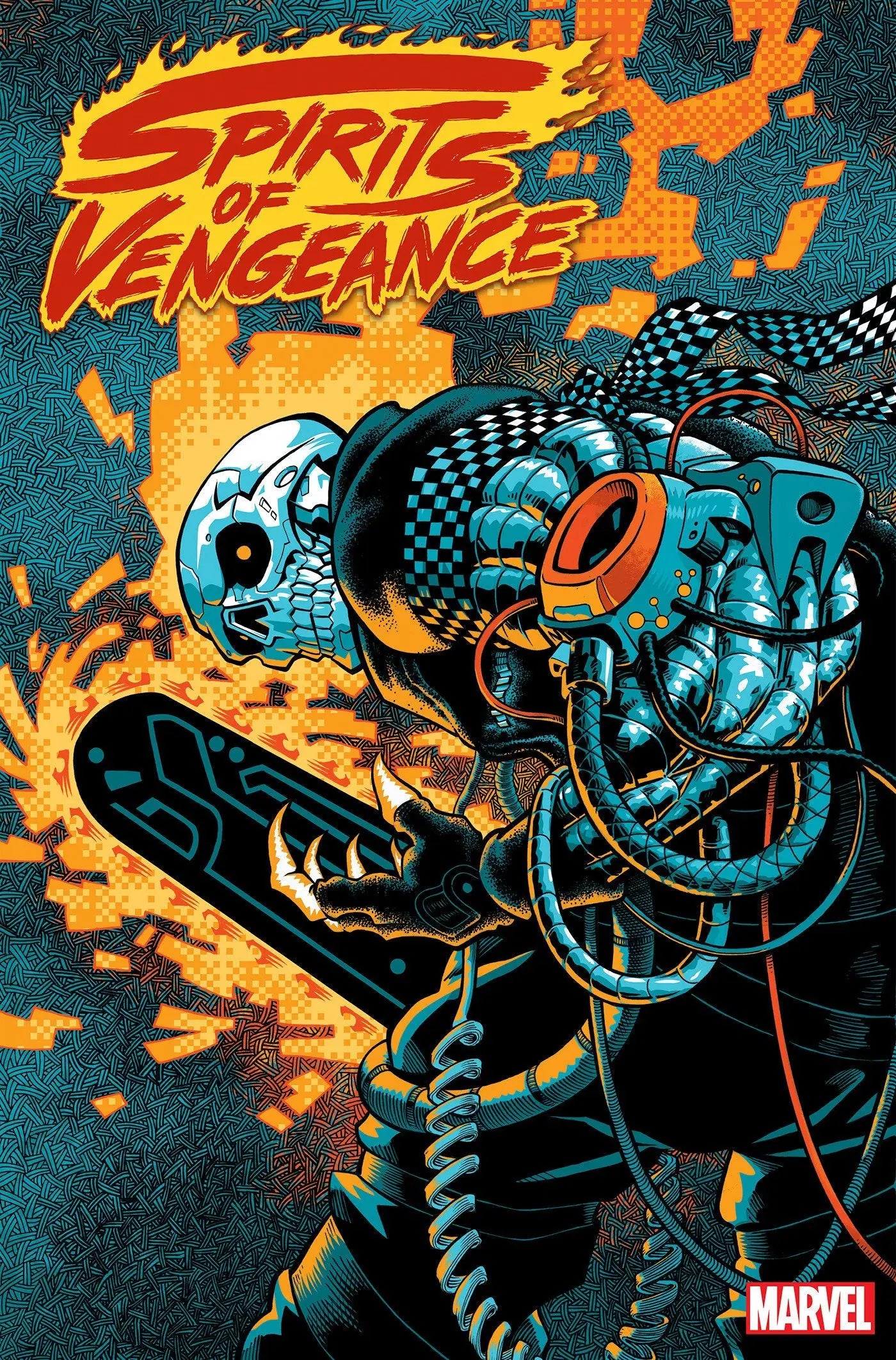 Comic book cover of Spirits Of Vengeance #5 Gonzo Variant with Johnny Blaze Ghost Rider art
