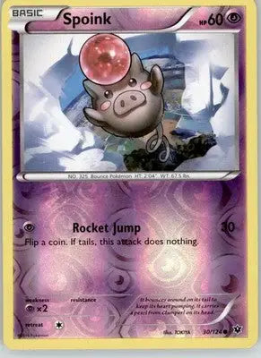 Spoink - Fates Collide - 30/124 - Reverse Holo LP Pokemon - Pokémon Card Single