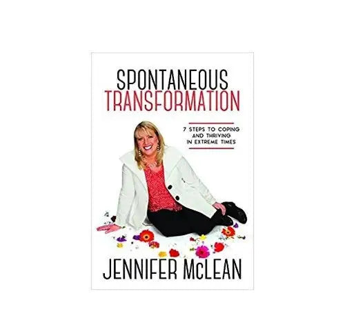 Book cover with a woman showcasing spontaneous transformation in extreme times paperback