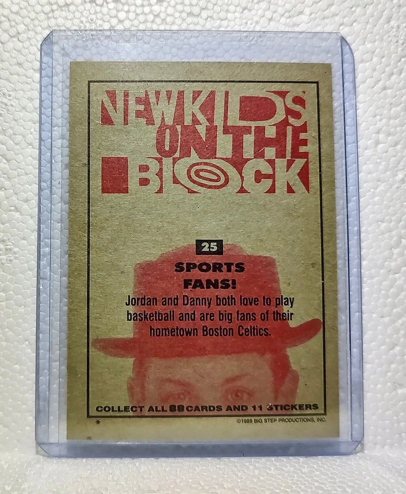Sports Fans! 1989 New Kids on the Block #25 Trading Card - Entertainment Card Single