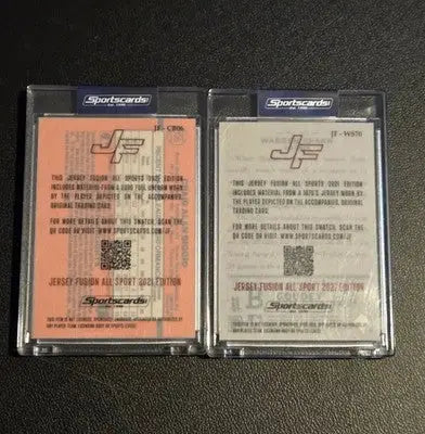 Sportscards Jersey Fusion All Sports 2021 Game Used Swatch Baseball Card Lot 2 - Baseball Card Single